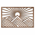 Lot de 3 décorations murales 30 x 70 cm en bois naturel motif feuilles ajouré