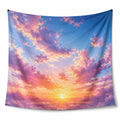 Tapisserie murale 150 x 150 cm en polyester noir gris motif léopard décoratif